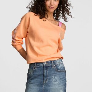 denim by pink mini jean skirt