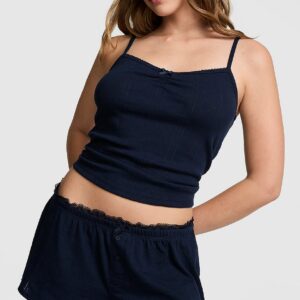 pointelle micro pajama shorts