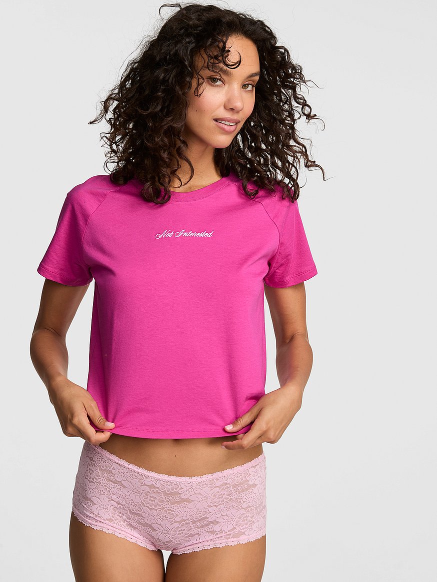 cotton raglan sleep tee cotton raglan sleep tee