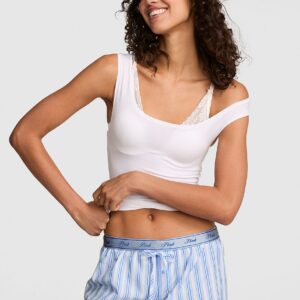 cotton boxy pajama shorts