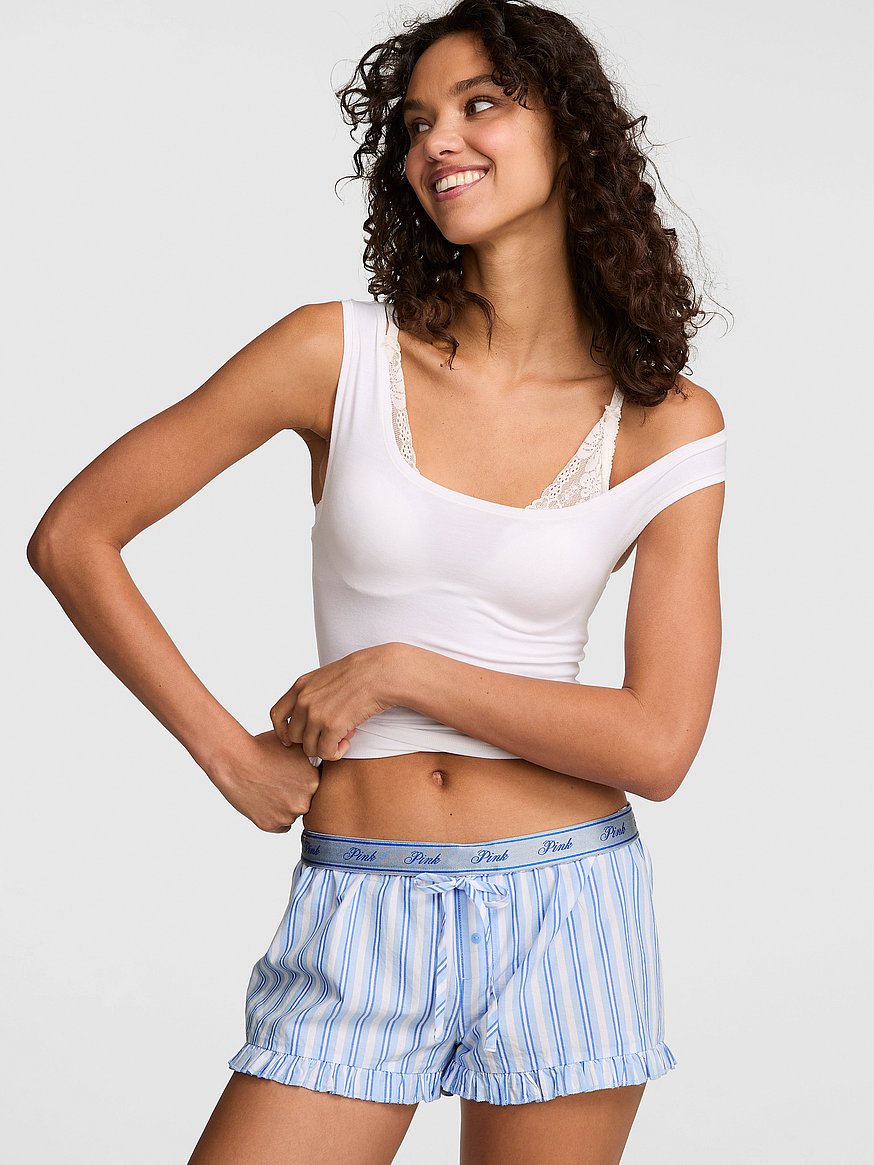 cotton boxy pajama shorts cotton boxy pajama shorts