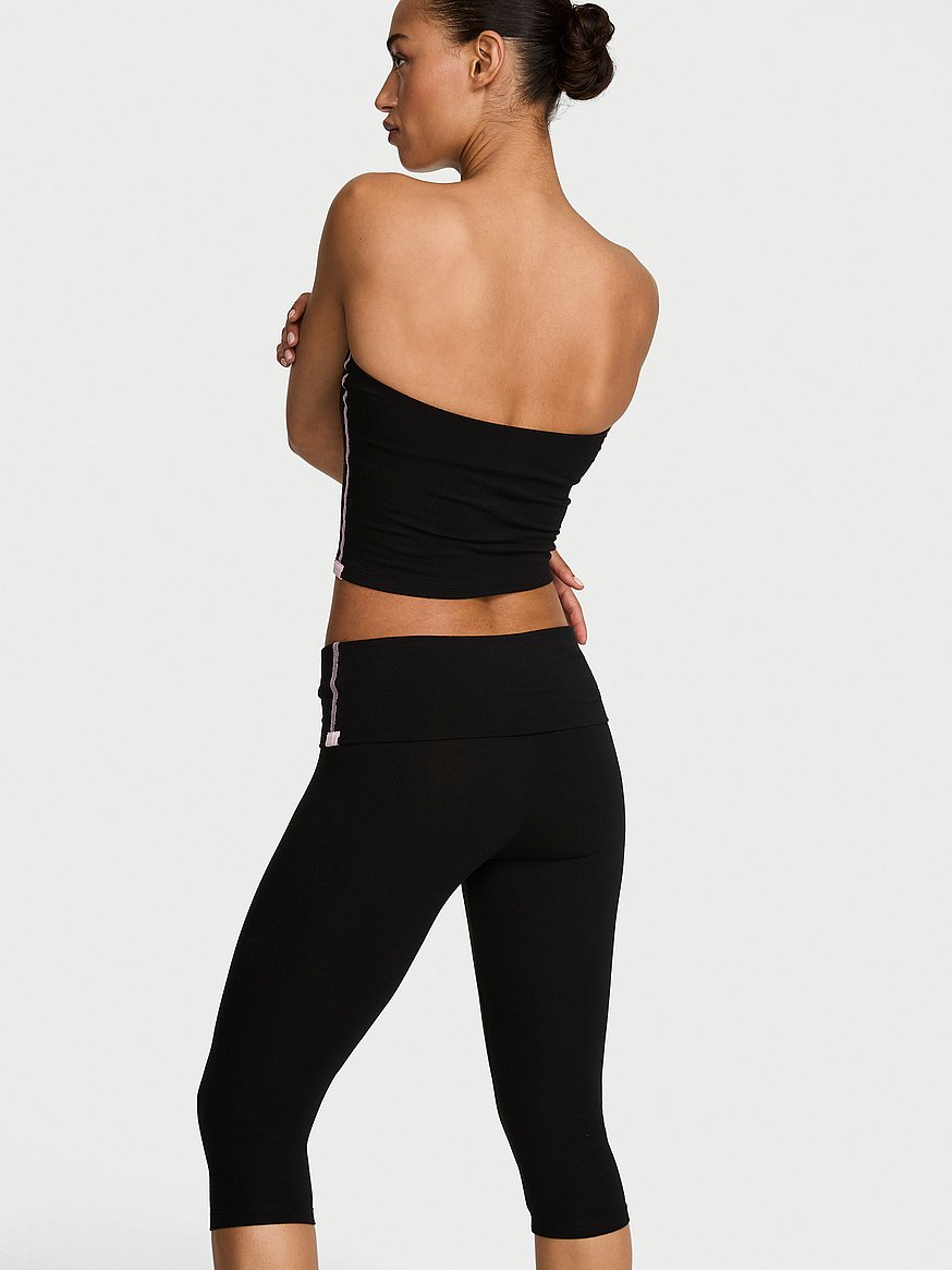 cotton foldover capri legging cotton foldover capri legging