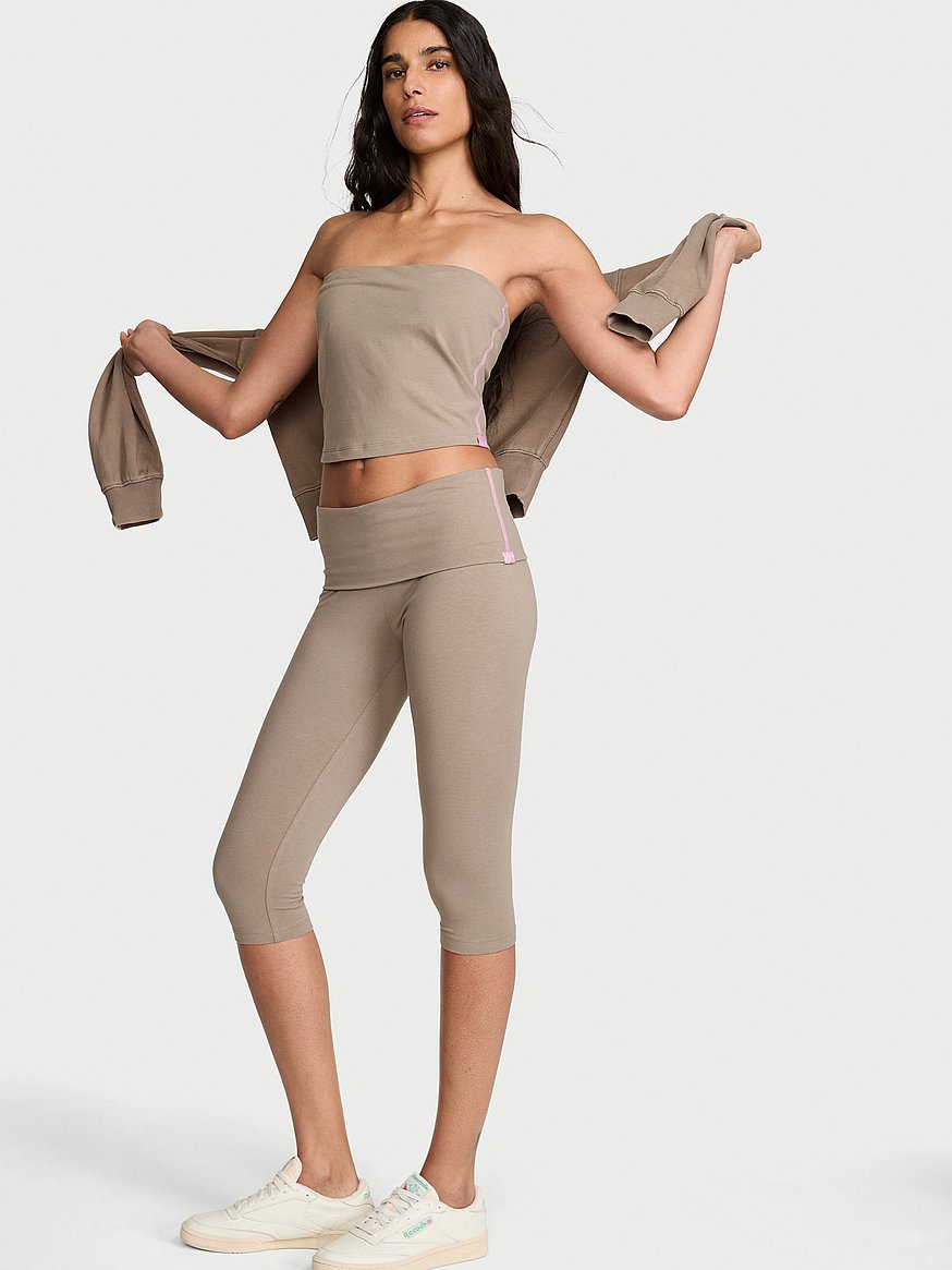 cotton foldover capri legging cotton foldover capri legging