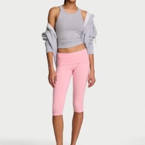 cotton foldover capri legging
