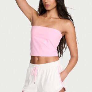 micro terry curved hem short