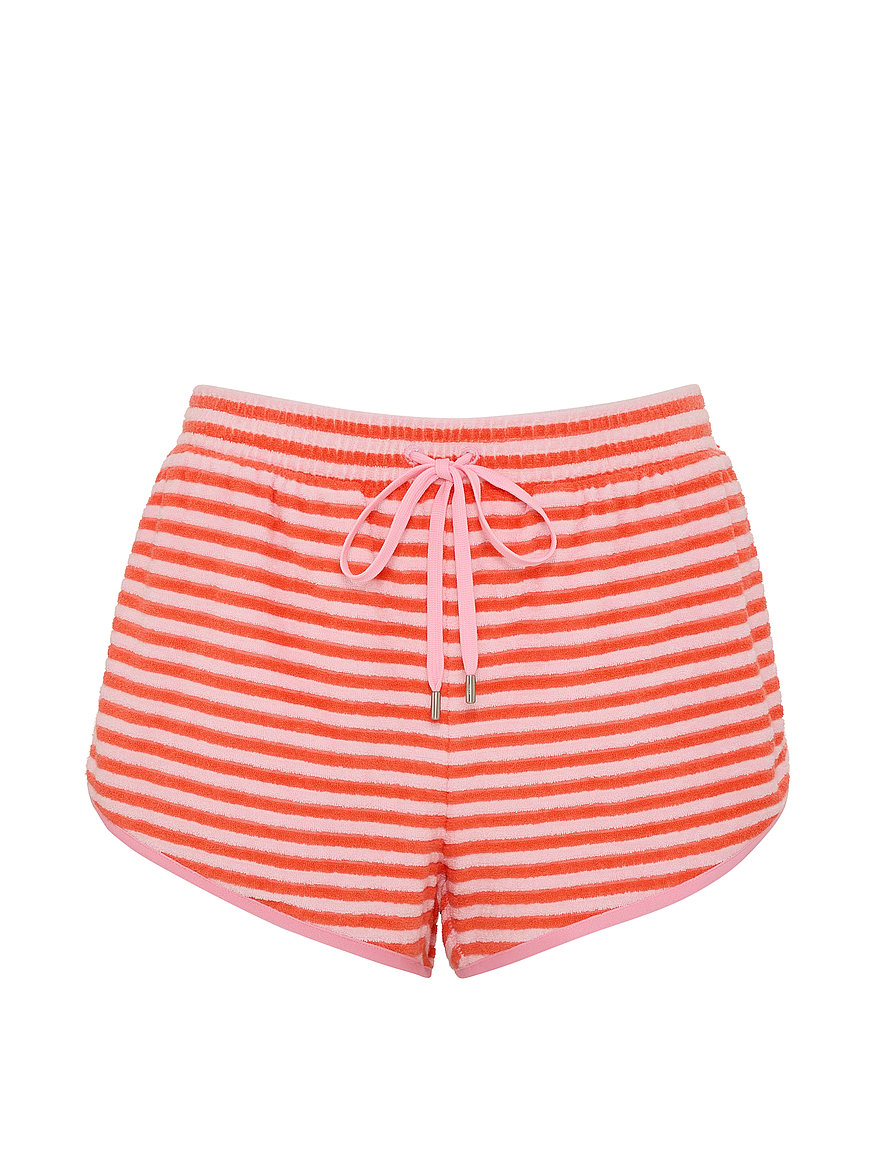 micro terry curved hem short micro terry curved hem short