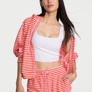 micro terry curved hem short