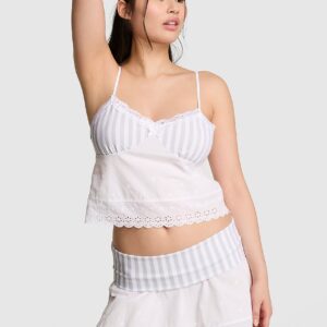 amelia knit and poplin tank