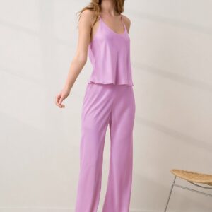 Витрина washable silk bias cami & pant pajama set