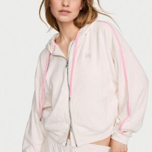 micro terry full zip hoodie