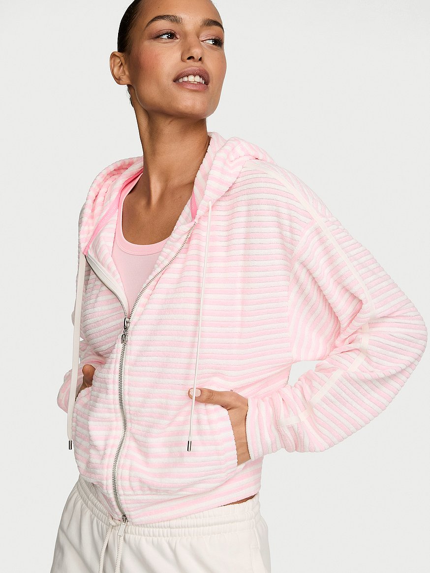 micro terry full zip hoodie micro terry full zip hoodie