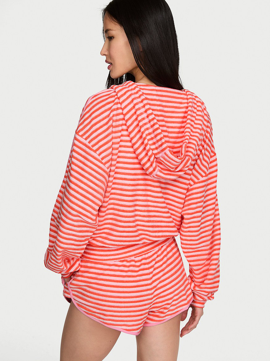 micro terry full zip hoodie micro terry full zip hoodie