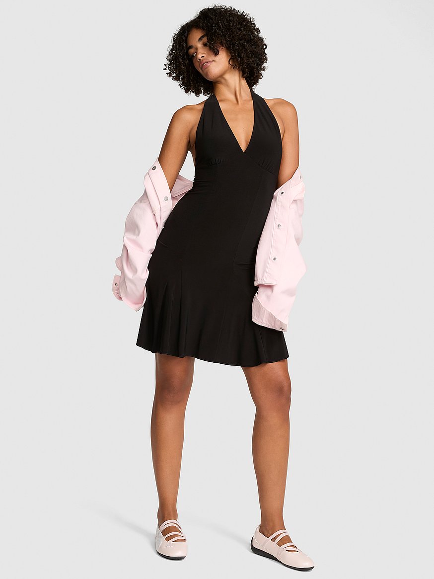 night out stretchy knit halter dress night out stretchy knit halter dress