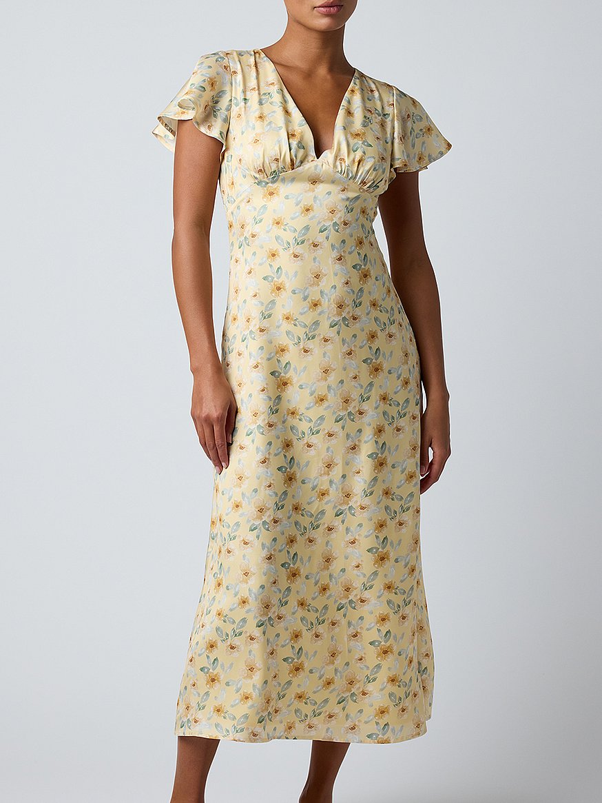 charity flutter sleeve midi dress charity flutter sleeve midi dress