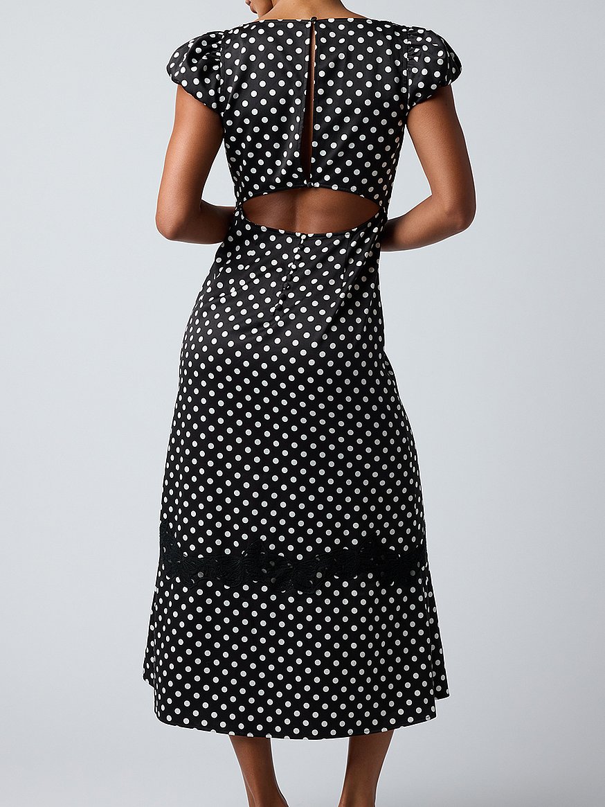 clarke polka dot midi dress clarke polka dot midi dress