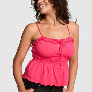 ruched ruffle cami