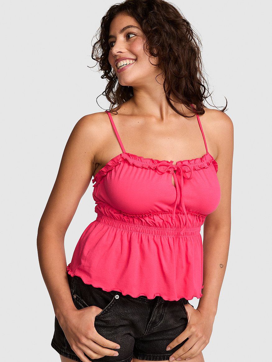 ruched ruffle cami ruched ruffle cami