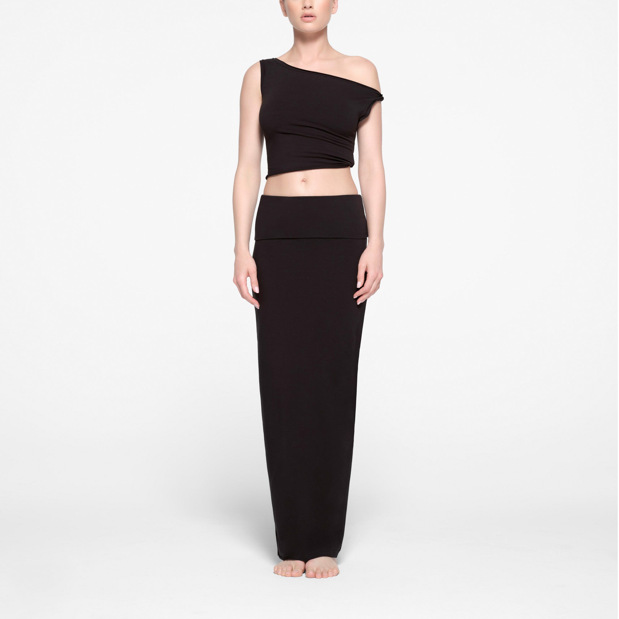 cotton jersey foldover skirt cotton jersey foldover skirt