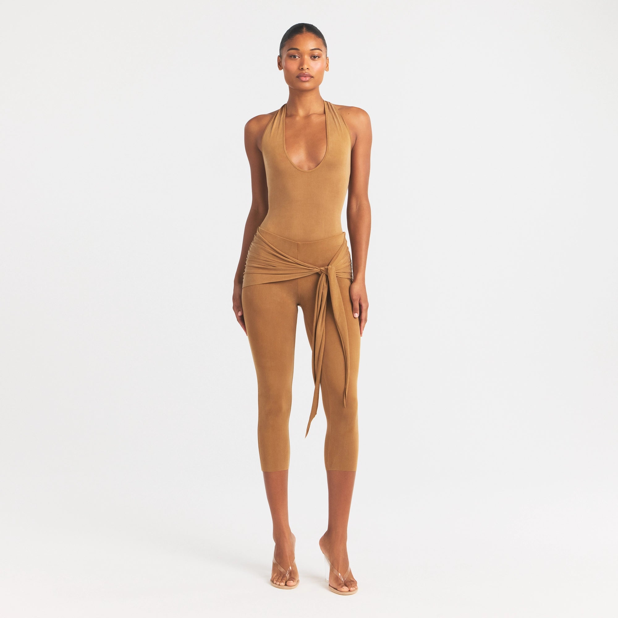 cupro jersey halter bodysuit cupro jersey halter bodysuit
