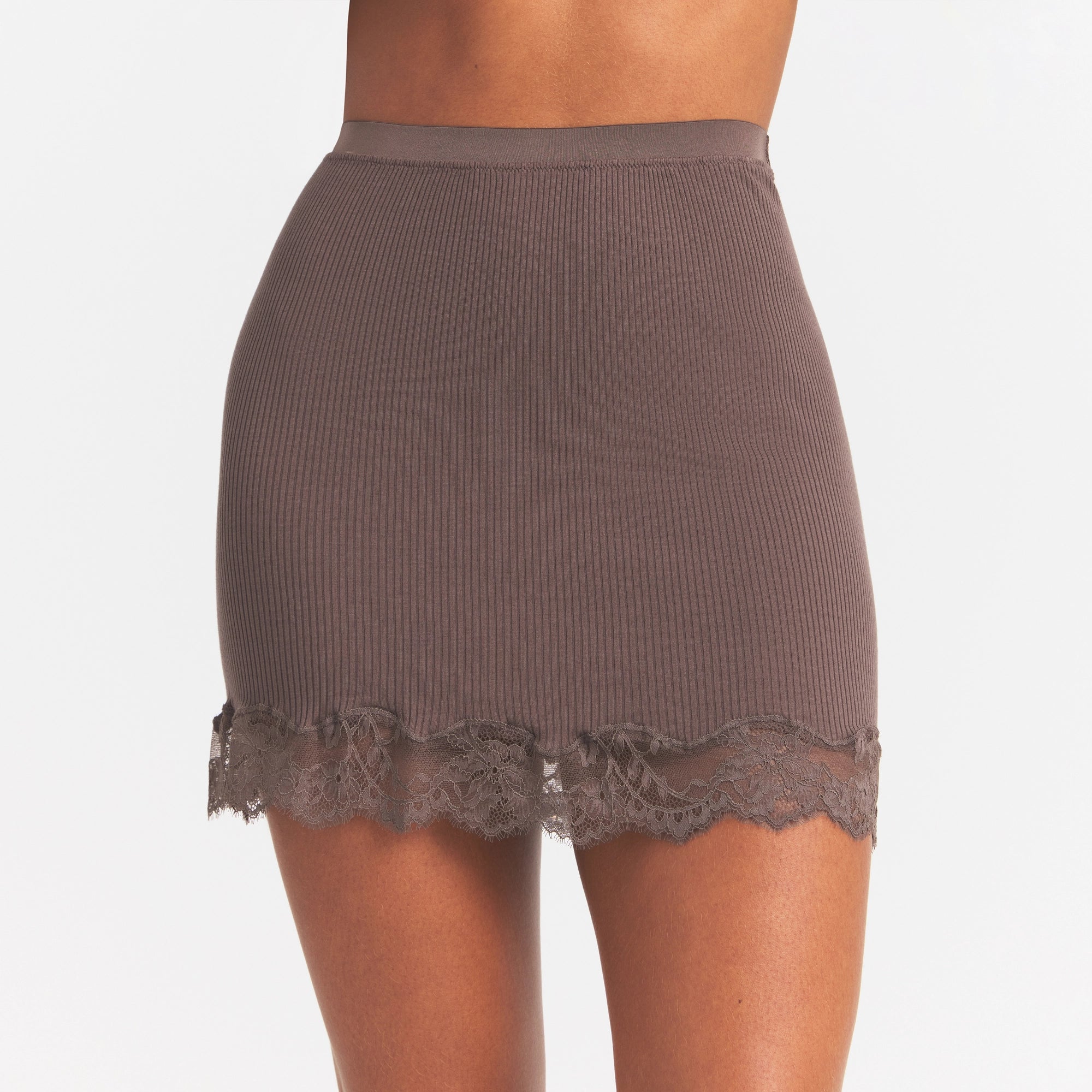 rib knit lace mini skirt rib knit lace mini skirt