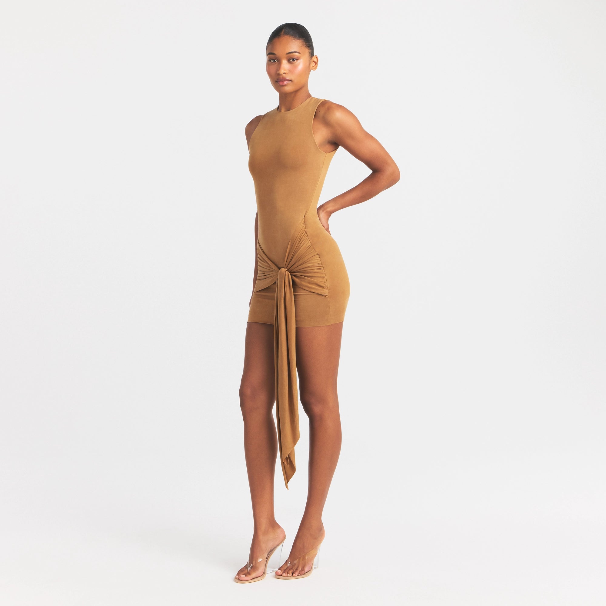 cupro jersey wrap mini dress cupro jersey wrap mini dress
