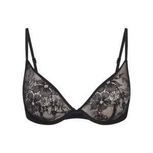 Home ultra fine lace unlined scoop bra