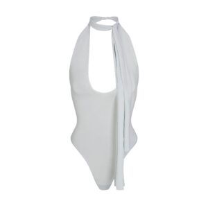 cupro jersey halter bodysuit