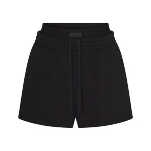 cotton fleece double waistband short