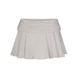 cotton jersey foldover mini skort
