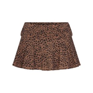 cotton jersey foldover mini skort