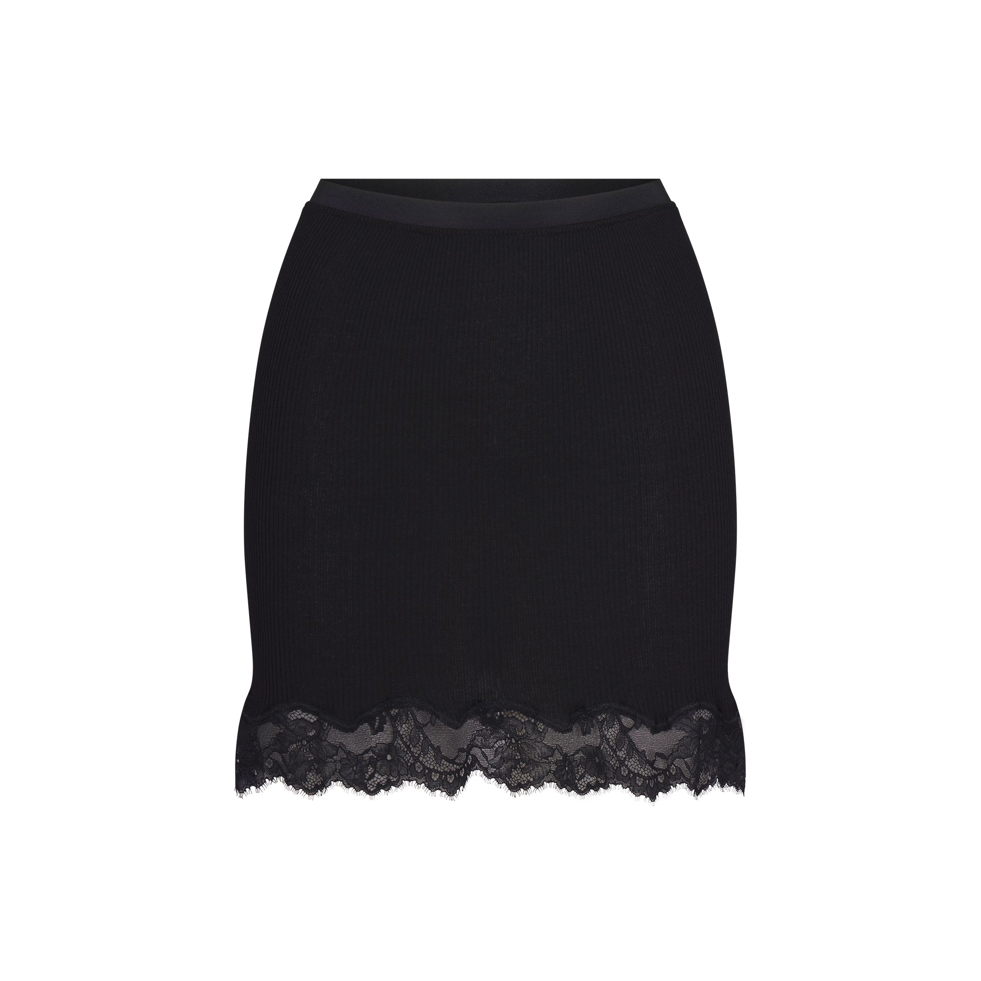 rib knit lace mini skirt rib knit lace mini skirt