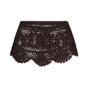 swim cover ups crochet mini skirt