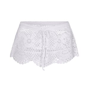 swim cover ups crochet mini skirt
