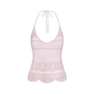 swim cover ups crochet halter cami top