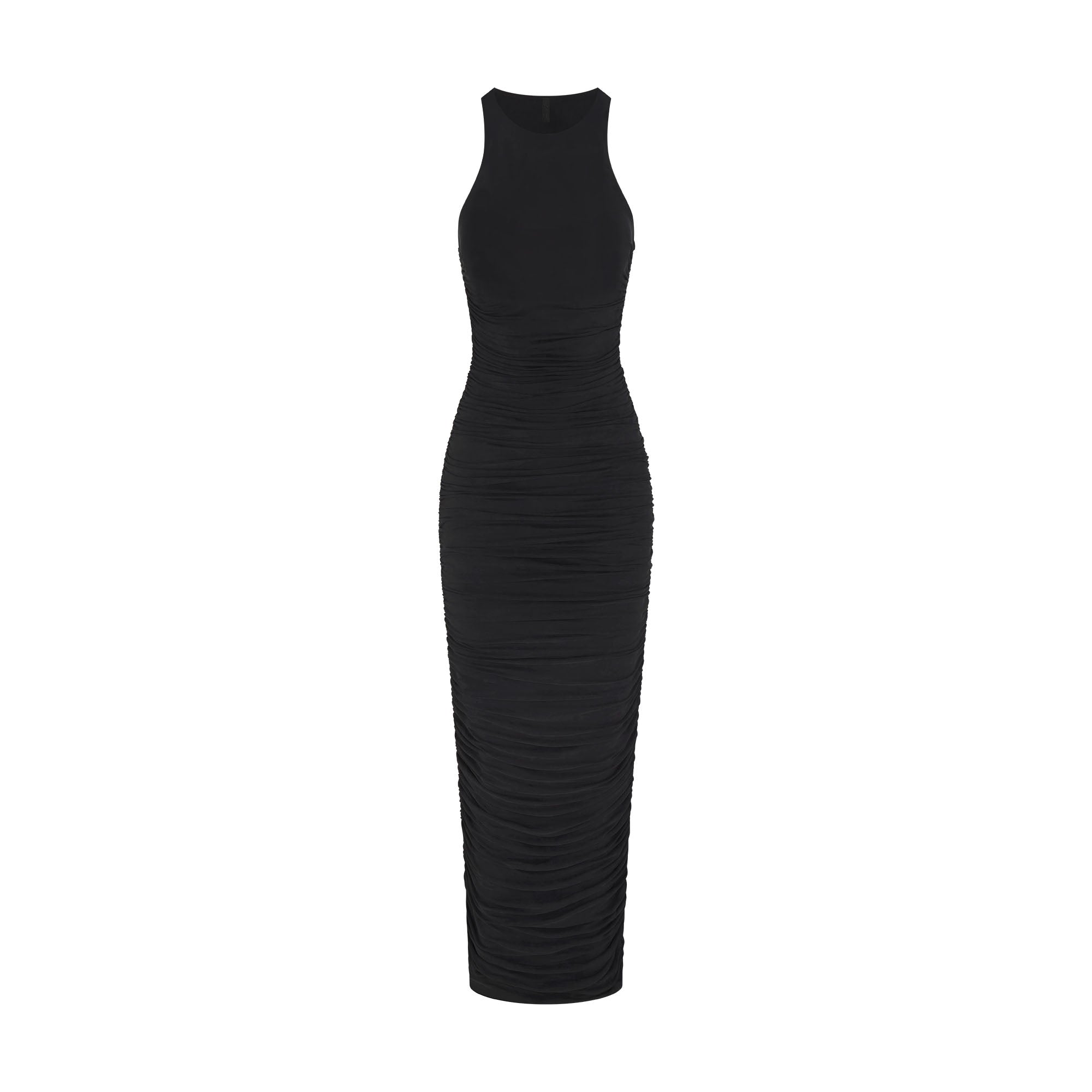cupro jersey ruched long dress cupro jersey ruched long dress