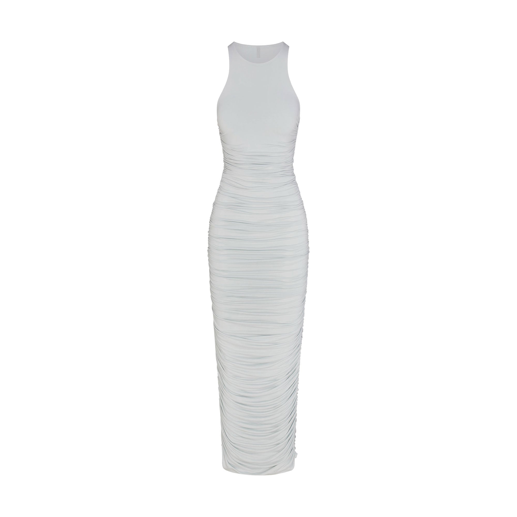 cupro jersey ruched long dress cupro jersey ruched long dress