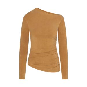 cupro jersey asymmetrical top