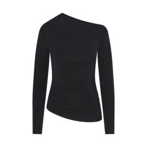 cupro jersey asymmetrical top