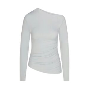cupro jersey asymmetrical top