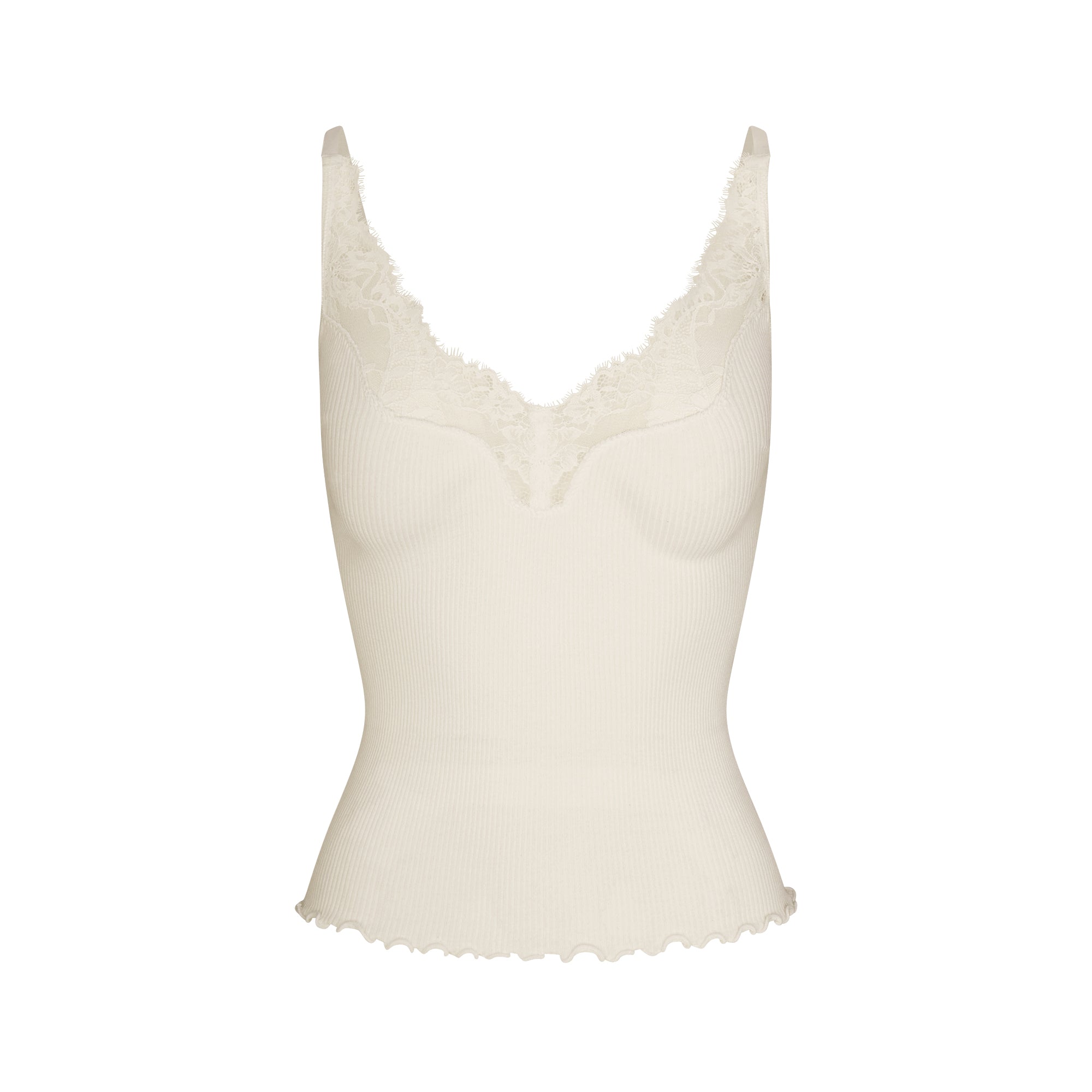 rib knit lace cami rib knit lace cami