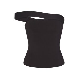 Home cotton jersey asymmetrical top