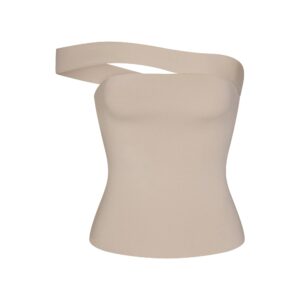 Home cotton jersey asymmetrical top
