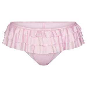 satin swim ruffle bikini bottom