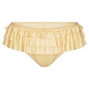 satin swim ruffle bikini bottom