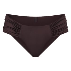 satin swim ruched bikini bottom