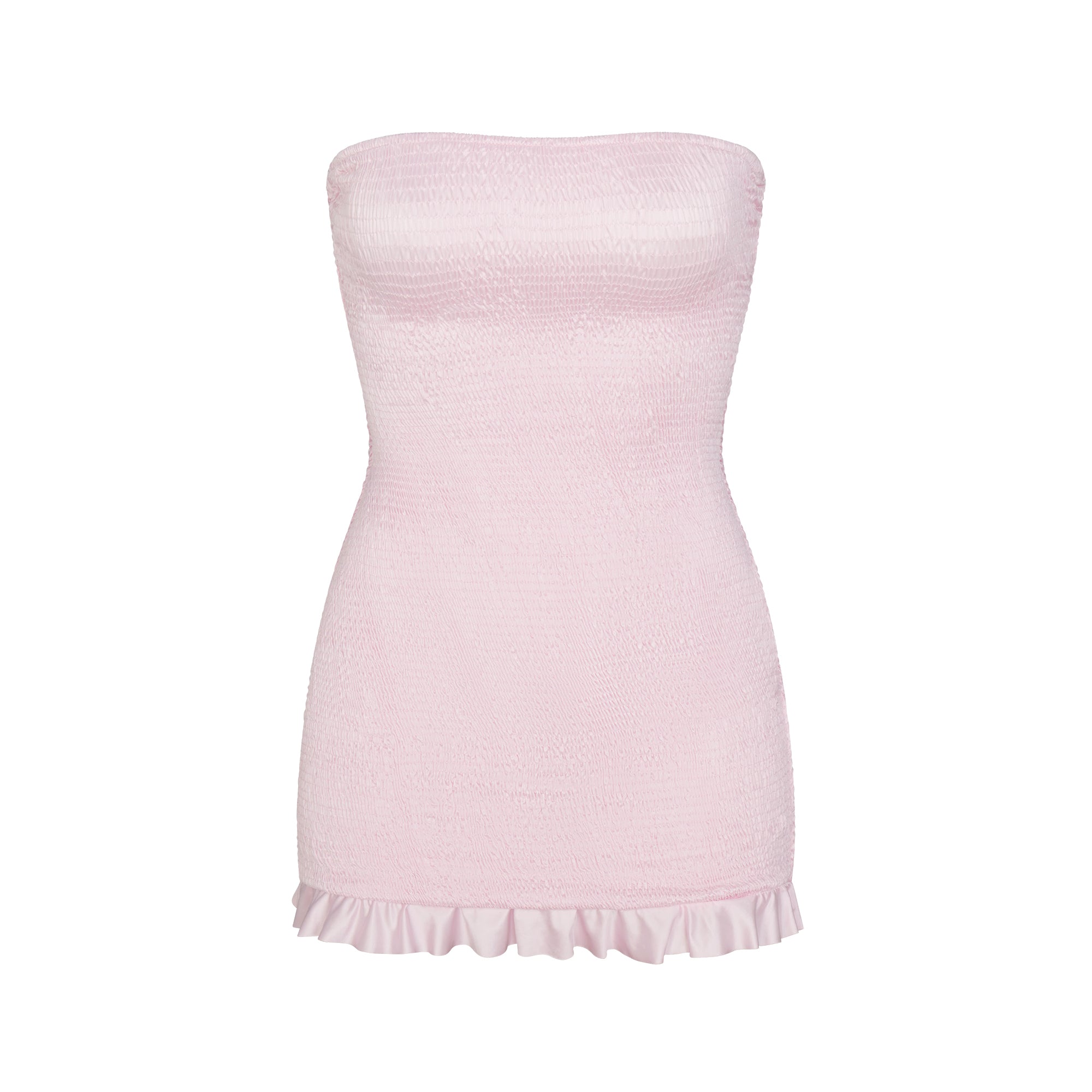satin swim smocked mini dress satin swim smocked mini dress