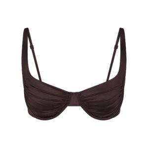 satin swim balconette bikini top