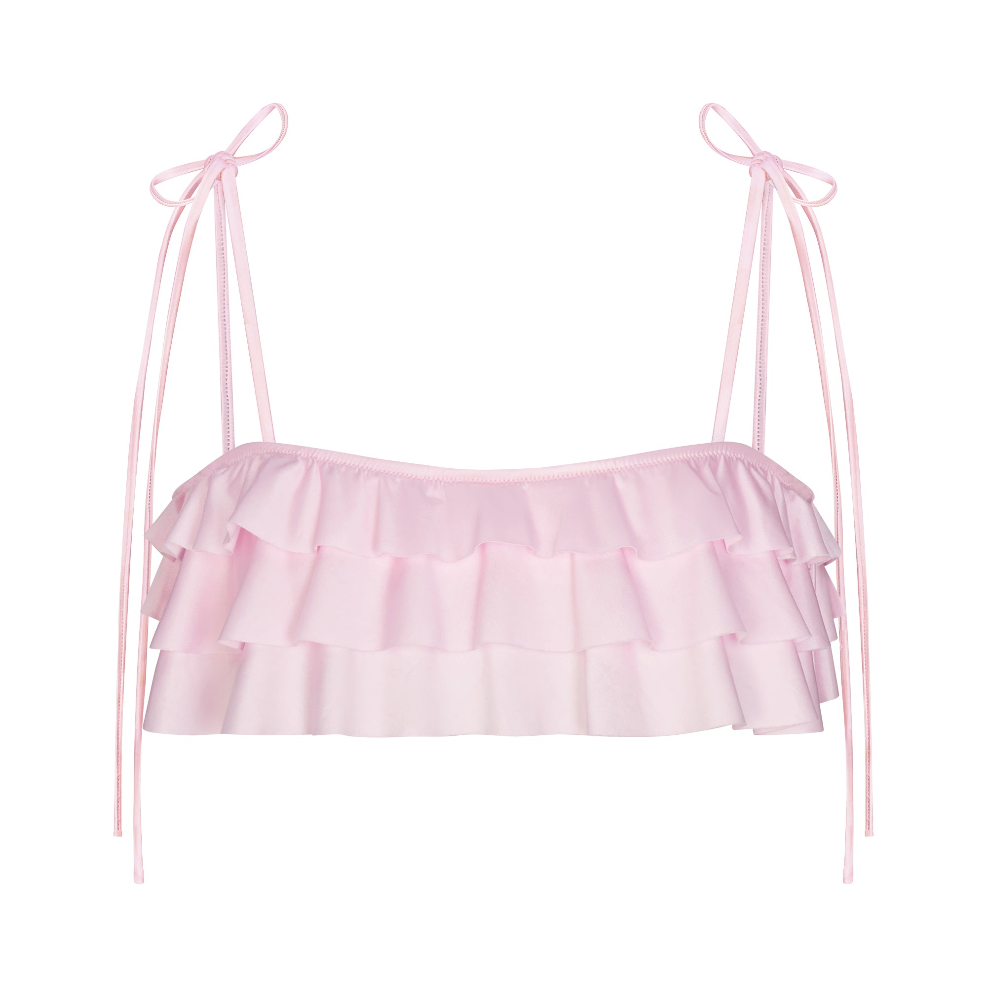 satin swim ruffle bikini top satin swim ruffle bikini top