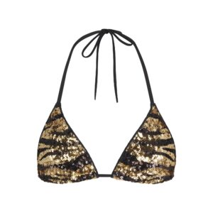 iconic swim sequin triangle bikini top
