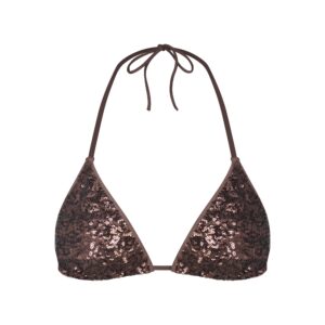 iconic swim sequin triangle bikini top
